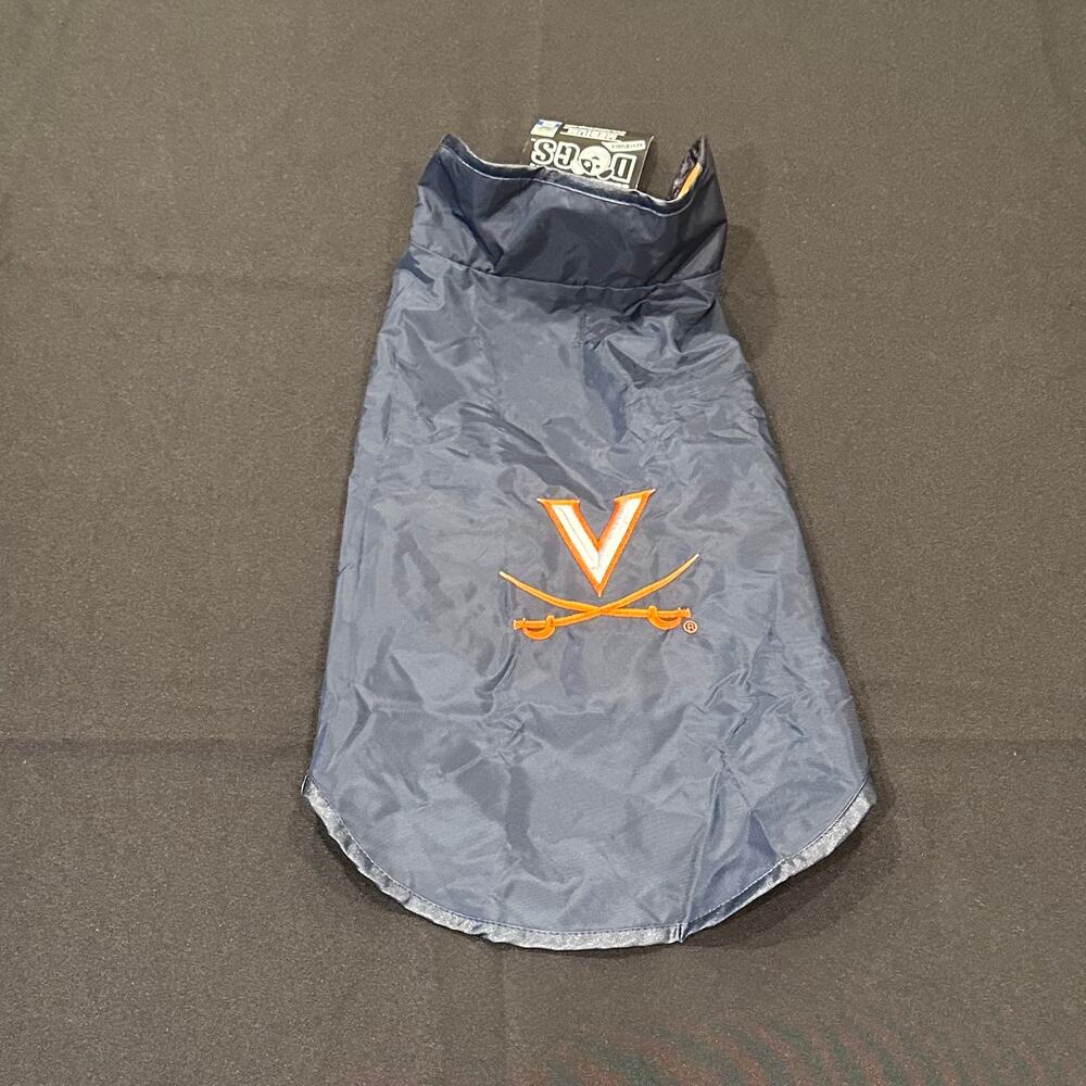 Virginia Cavaliers Dog Jacket Medium NCAA Reversible Pet Coat Orange Blue